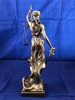 Prachtig beeld van Justitia, brons-look -vrouwe justitia - 5