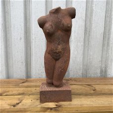 Prachtige gietijzeren vrouwelijke torso - torso -deco-kado