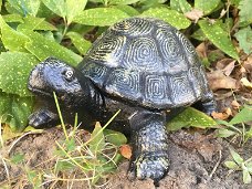 Schildpad bronslook, massief gietijzer, -schildpad-tuin