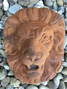 Grote leeuwenkop oxide-rust super mooi -leeuw-tuin deco