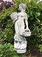 Prachtig wit stenen beeld- staande dame-bloemmanden - 0 - Thumbnail