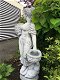 Prachtig wit stenen beeld- staande dame-bloemmanden - 5 - Thumbnail