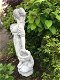 Prachtig wit stenen beeld- staande dame-bloemmanden - 6 - Thumbnail