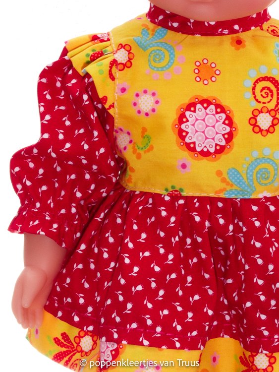 Hema pop 40 cm Setje rood/geel/bloemetjes - Afbeelding 2