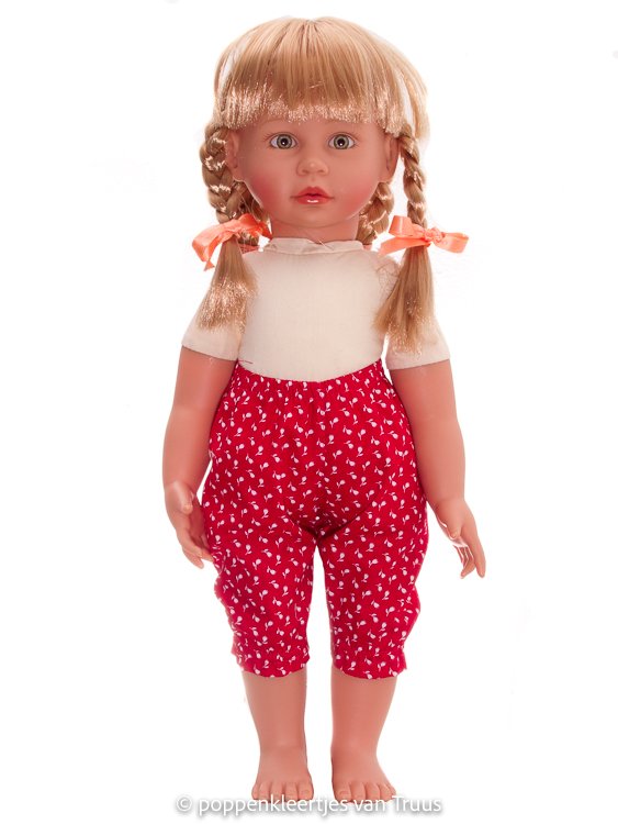 Zapf pop Emma 50 cm Setje rood/geel/bloemetjes - Afbeelding 3