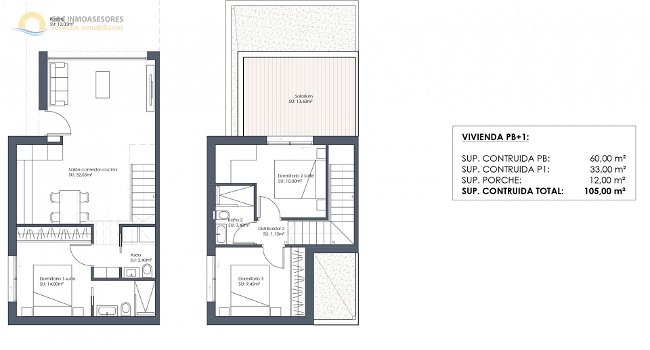 2 OF 3 SLAAPKAMER OPTIE WONING - BENIJOFAR Ref: MED012 - 6