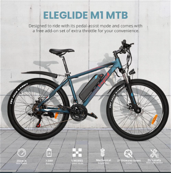 ELEGLIDE M1 PLUS Electric Bike 27.5 inch 25km/h 100km Range - 0