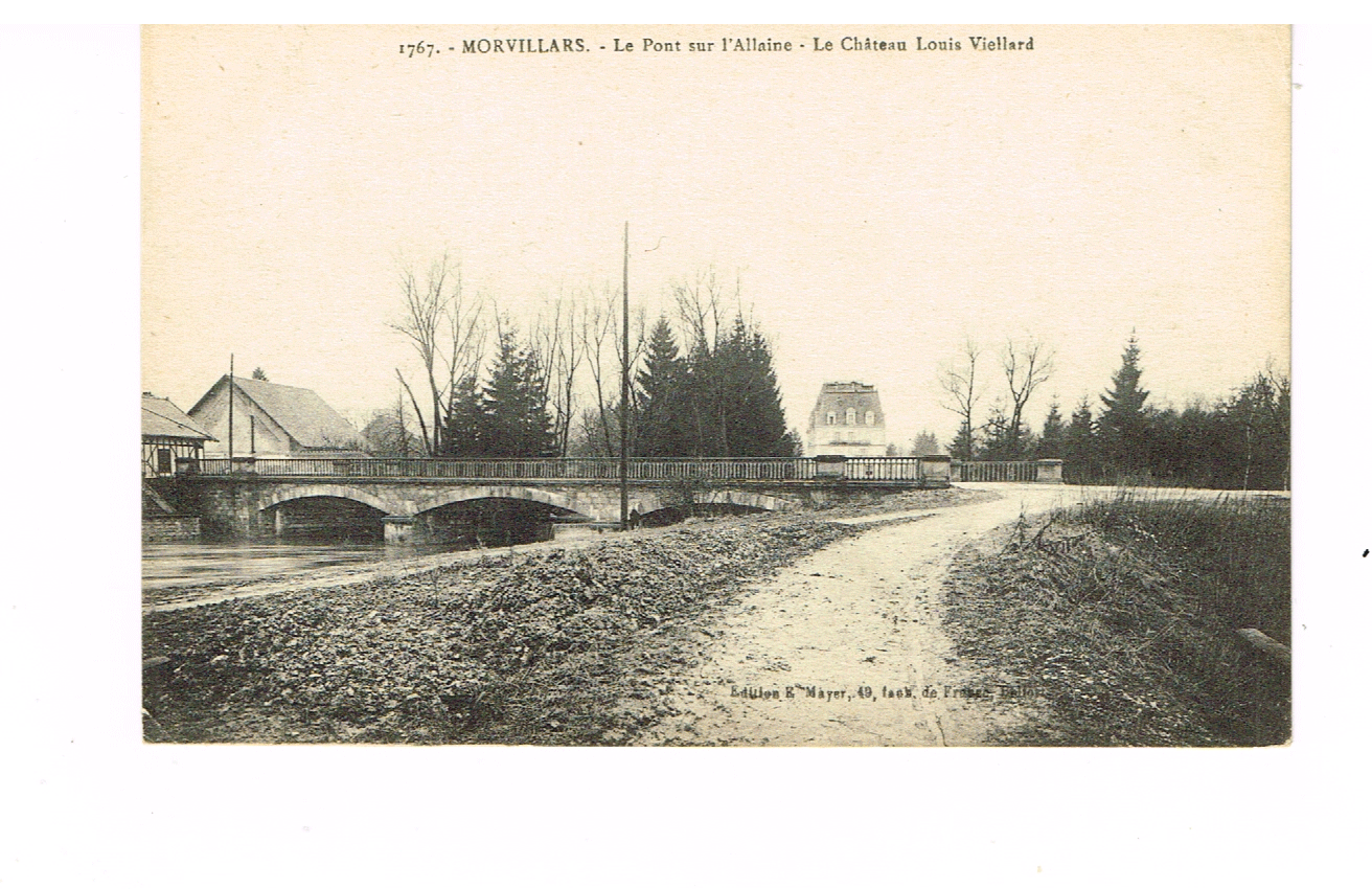 1767 morvillars le pont sur l'allaine le cháteau louis vielard ng jaren 50 (fr 8)