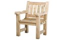 Robuuste houten stoel met armleuningen.-tuinstoel-tuin - 0 - Thumbnail