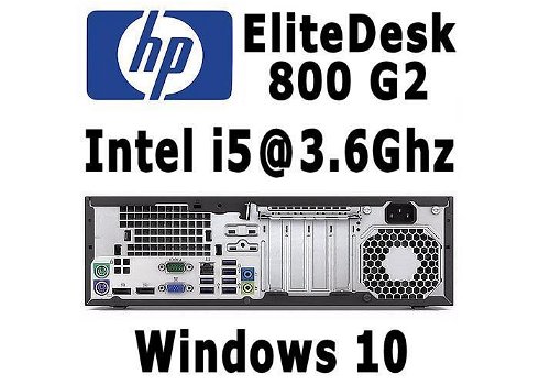 HP EliteDesk 800 G2 SFF PC Intel i5, 8GB, 120GB SSD, Win 10 - 1