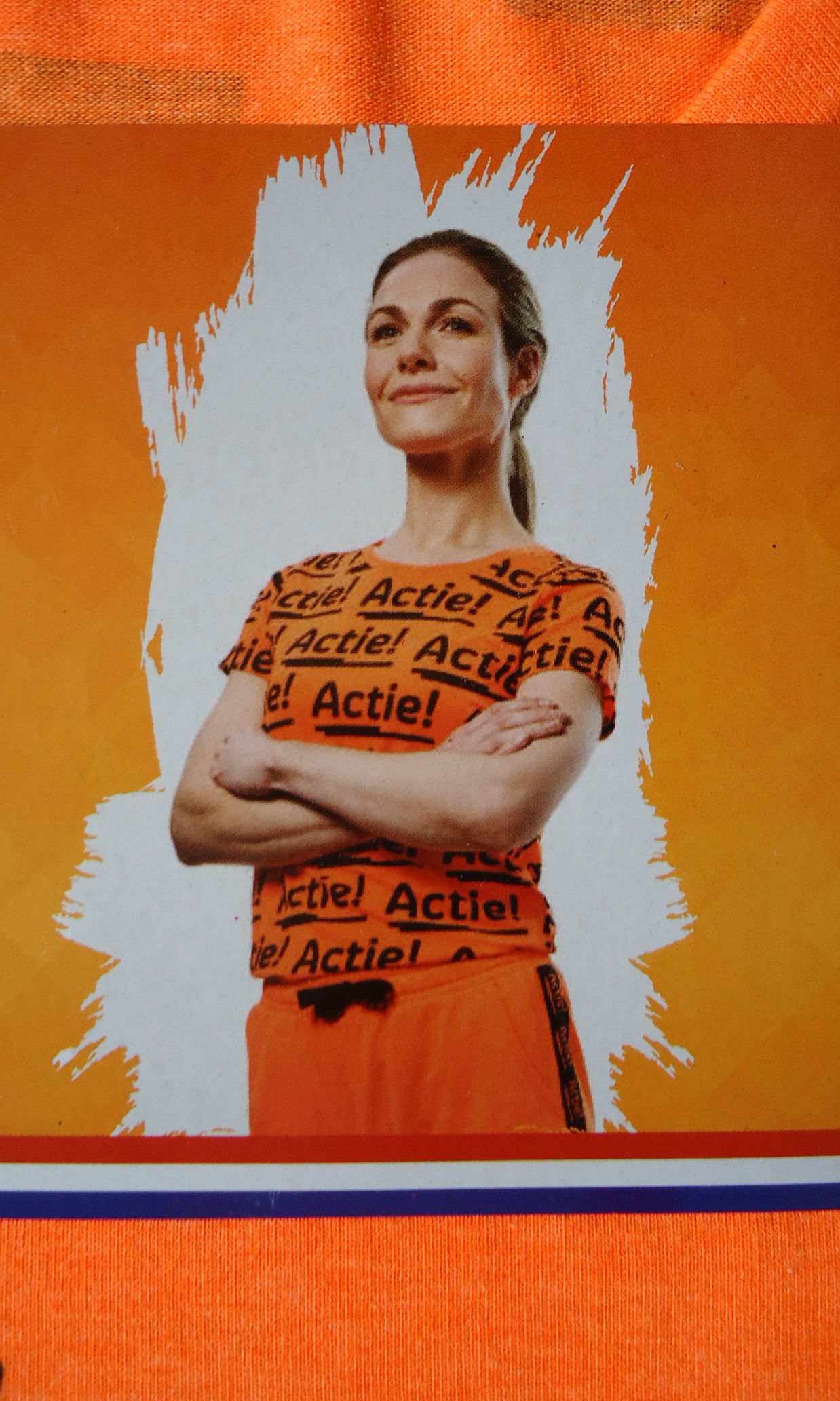 Nieuw oranje dames T-shirt met all over print (maat: XL). - Afbeelding 6