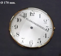 = Pendule deur / wijzerplaat = bol glas =45081