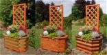 Bloembak, plantenbak, van massief hout- pergola-planten - 5 - Thumbnail