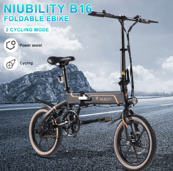 NIUBILITY B16 Electric Folding Bike 16 inch 40km -50km Range - 0