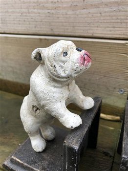 Boekensteunenset gietijzer met bull terriër honden-hond - 7