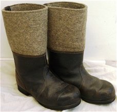 Winter Laarzen / Winterstiefel, NVA, Maat: 41, Oost-Duits / DDR, jaren'50/'60.(Nr.1)