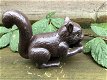 Eekhoorn beeld gietijzer bruin. -eekhoorn -tuin deco - 2 - Thumbnail