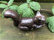 Eekhoorn beeld gietijzer bruin. -eekhoorn -tuin deco - 4 - Thumbnail