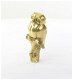 Houten wandelstok met bronzen wijze UIL handvat - 1 - Thumbnail