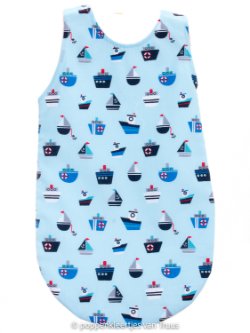 Paola Reina 34 cm Jongens slaapzak blauw/scheepjes