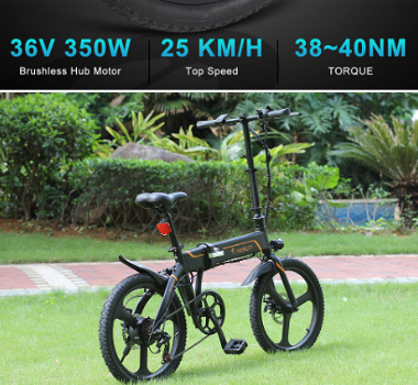 NIUBILITY B20 Electric Moped Folding Bike 20 inch 6-Speed - 6