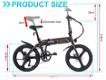 NIUBILITY B20 Electric Moped Folding Bike 20 inch 6-Speed - 7 - Thumbnail