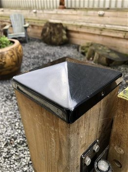 Paal cover metaal-zwart-10x10 - 0