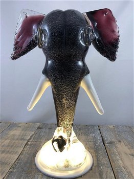 Prachtig murano glazen beeld- olifanten kop-olifant - 2