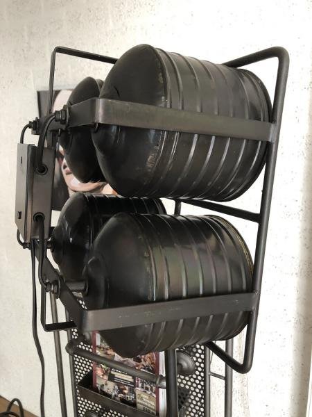 industriële 4 spot-studio-film lamp-zware uitvoering-zwart - Afbeelding 3