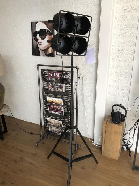 industriële 4 spot-studio-film lamp-zware uitvoering-zwart - Afbeelding 7