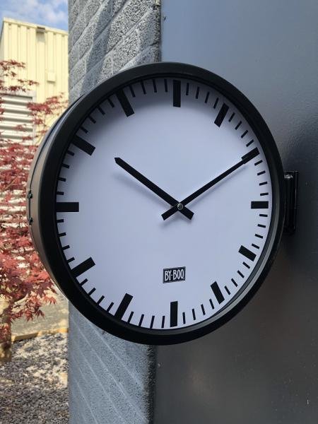 Prachtige industriële dubbel zijdige klok , zwart.klok - Afbeelding 3