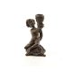 Een bronzen beeld kandelaar, jongen-kaarshouder-houder - 0 - Thumbnail