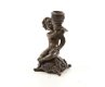 Een bronzen beeld kandelaar, jongen-kaarshouder-houder - 1 - Thumbnail