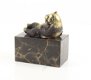brons beeld sculptuur van een etende panda-panda - 2 - Thumbnail