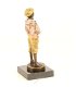 Een bronzen beeld- fluitende jongen-jongen-brons-beeld - 5 - Thumbnail