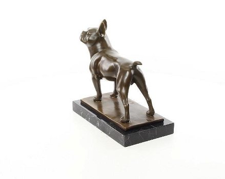Een bronzen beeld van een franse bulldog-bulldog-hond - 2