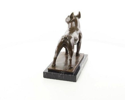 Een bronzen beeld van een franse bulldog-bulldog-hond - 3