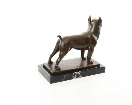Een bronzen beeld van een franse bulldog-bulldog-hond - 4