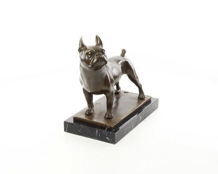 Een bronzen beeld van een franse bulldog-bulldog-hond - 7