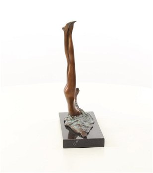 brons beeld/sculptuur-gecamoufleerde vrouw-beeld-kunst - 6