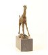 Giraffe bronzen beeld/sculptuur- giraffe-brons decoratie - 1 - Thumbnail