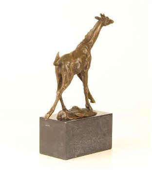Giraffe bronzen beeld/sculptuur- giraffe-brons decoratie - 6