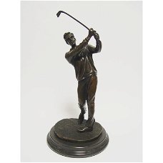 Een bronzen golfer -beeld-golf-beeld brons-decoratie