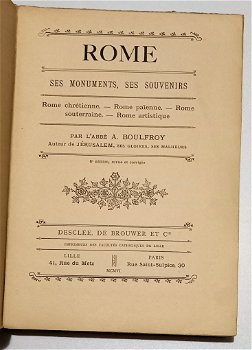 Rome Ses Monuments, Ses Souvenirs 1906 Boulfroy - 1