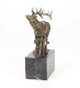 Een bronzen beeld van een hert -beeld-brons - 2 - Thumbnail