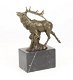 Een bronzen beeld van een hert -beeld-brons - 3 - Thumbnail