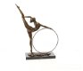 Danseres bronzen beeld-hoelahoep-danser-brons-turnen - 5 - Thumbnail