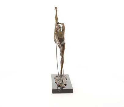 Danseres bronzen beeld-hoelahoep-danser-brons-turnen - 7