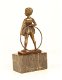 bronzen beeld van een hoelahoep meisje -sculptuur-brons - 3 - Thumbnail