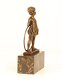 bronzen beeld van een hoelahoep meisje -sculptuur-brons - 6 - Thumbnail